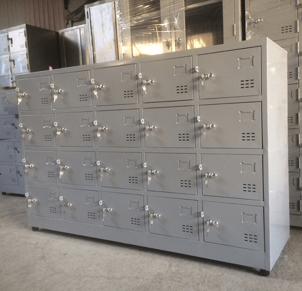 Mẫu tủ sắt locker 20 ngăn giúp bảo quản đồ vật cá nhân